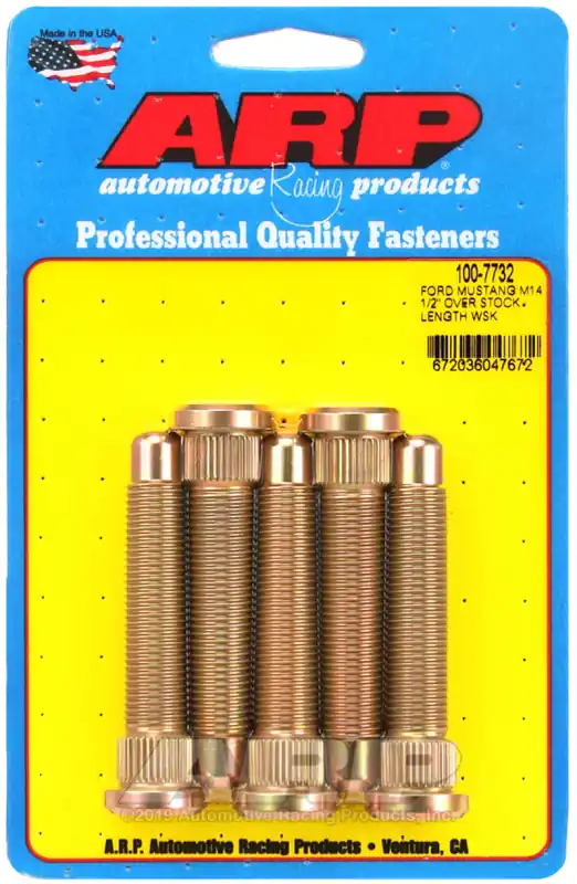 ARP 2015+ Ford Mustang GT M14 1/2in Over Stock Length Wheel Stud Kit Direct From Manufacturer