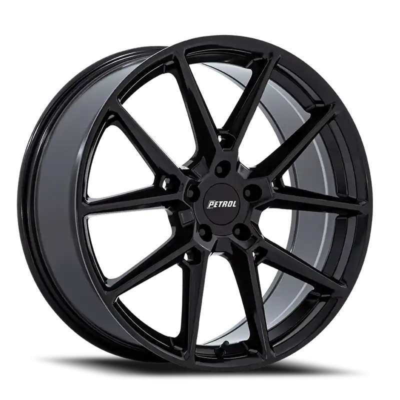 New Arrival Petrol P1E GB 19x8 +40 5x108mm 72.56mm Gloss Black