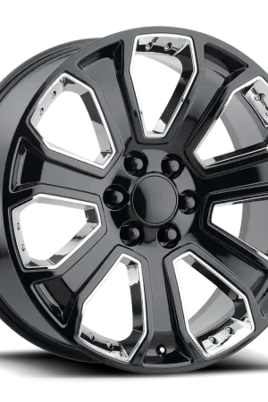 Big Sale Performance Replica PR113 GB 22x9 +24 6x139.7mm 78.3mm Gloss Black Chrome Accents
