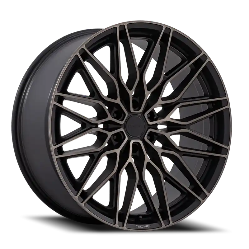 Niche Calabria 6 MT 22x9.5 +19 6x139.7mm 106.1mm Matte Black Machined Dark Tint Top Pick