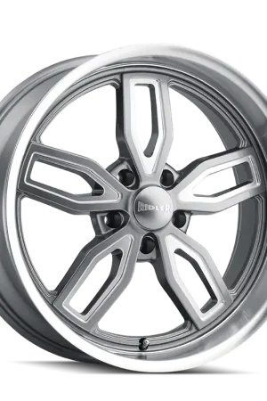 Free Shipping Ridler 608 Gloss Grey Milled 20x8.5 5x127 0mm 78.3mm
