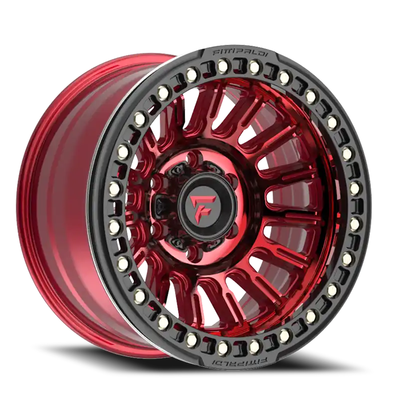 Fittipaldi Offroad Beadlock Series FB152 R 17x9 -38 8x165.1mm 125.2mm Red Gloss Black Forged Ring Don’t Miss Out