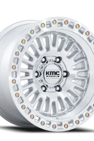 KMC Aztec KM554 S 17x8.5 +0 5x127mm 71.5mm Gloss Silver Machined Face Editor’s Pick