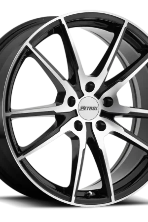 Exclusive Petrol P0A GBM 17x8 +40 5x112mm 72.1mm Gloss Black Machined Cut Face
