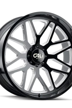 Cali OffxRoad Invader 9115 Gloss Black Milled 24x14 6x139.7 x76mm 106.1mm Viral
