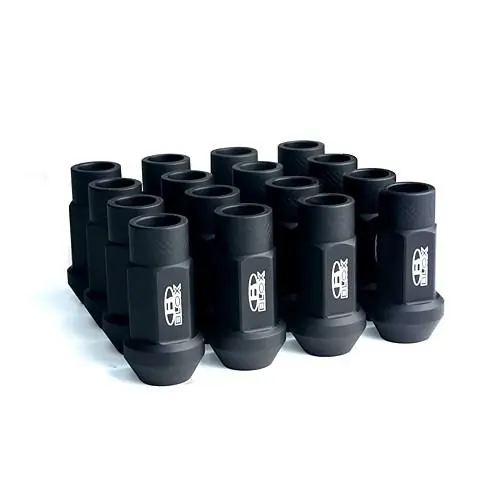 Save Now BLOX Racing Street Series Forged Lug Nuts - Flat Black 12 x 1.5mm - Set of 16