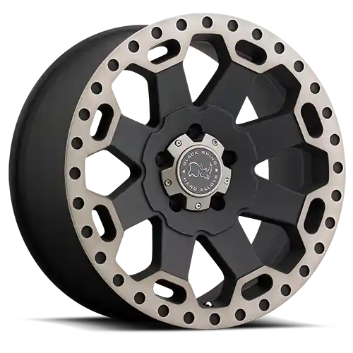 Black Rhino Warlord BK 17x8 +35 5x120mm 76mm Matte Black Machined Dark Tint Lip Crafted