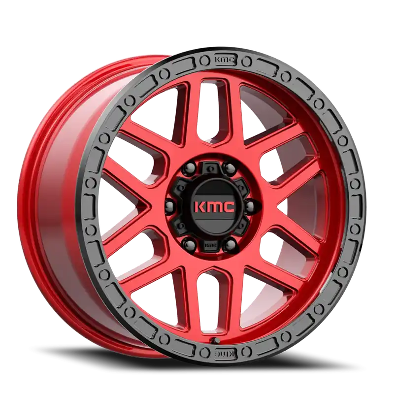 KMC Mesa KM544 RD 20x9 +18 6x139.7mm 106.25mm Candy Red Black Lip Cheap