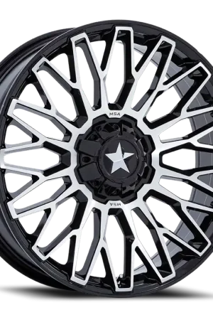 Hassle-Free Returns MSA Clubber M50 GBM 24x7 +0 5x114.3mm 72.56mm Gloss Black Machined