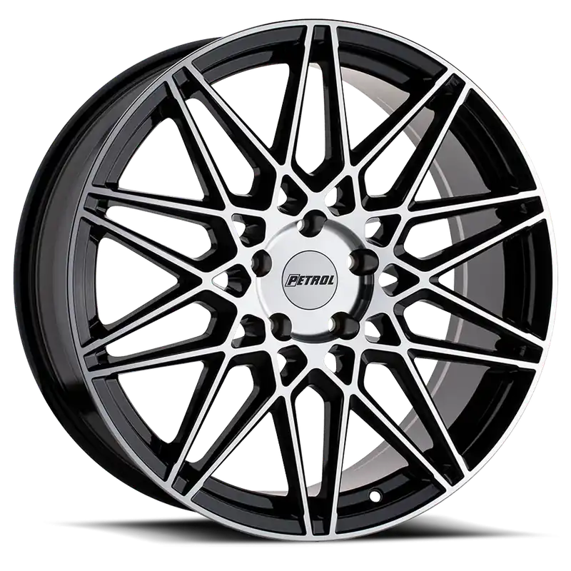 Petrol P3C GBM 20x8.5 +40 5x112mm 66.6mm Gloss Black Machined Face Reduced Price