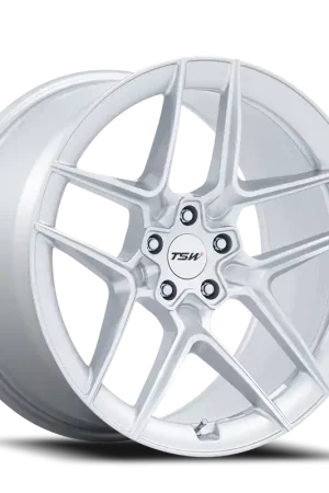 TSW Slipstream SD 19x8.5 +25 5x120mm 74.1mm Gloss Silver Machined Face New Arrival