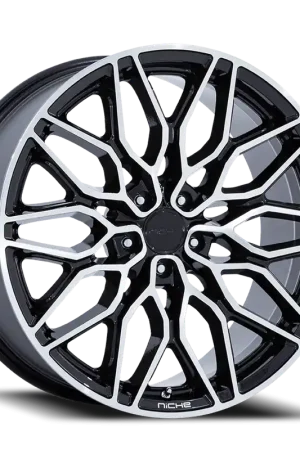 Niche Calabria 5 BD 20x9 +35 5x114.3mm 72.56mm Gloss Black Machined Exclusive