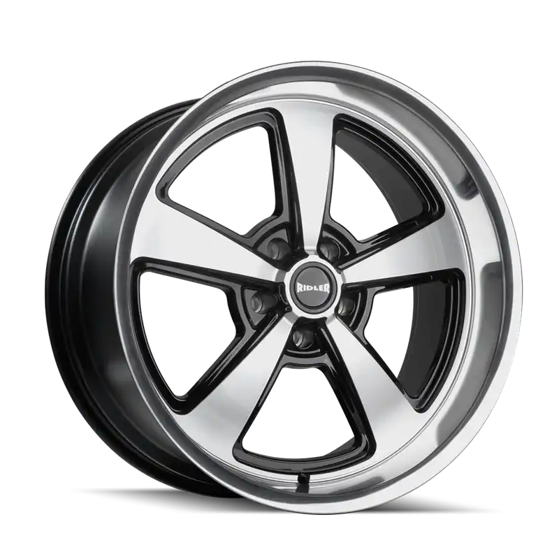 Ridler 652 Gloss Black With Diamond Cut Face & Lip 17x7 5x120.65 0mm 83.82mm Bargain