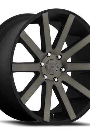 DUB Shot Calla S121 22x9 +38 5x114.3mm 72.56mm Matte Black Double Dark Tint Super Sale
