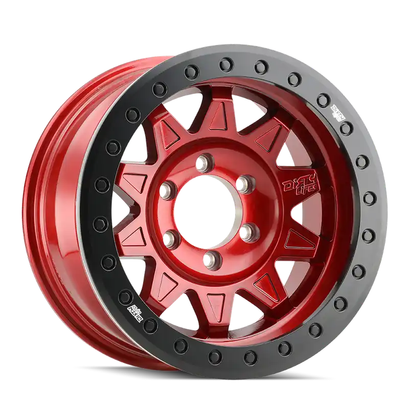 Last Chance Dirty Life Roadkill Race 9302 Gloss Crimson Candy Red 17x9 5x127 x14mm 71.5mm