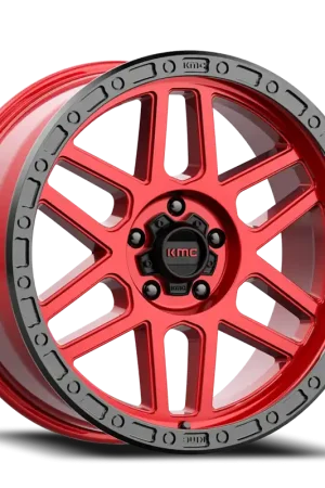 KMC Mesa KM544 RD 18x9 +18 5x127mm 71.5mm Candy Red Black Lip Best Seller