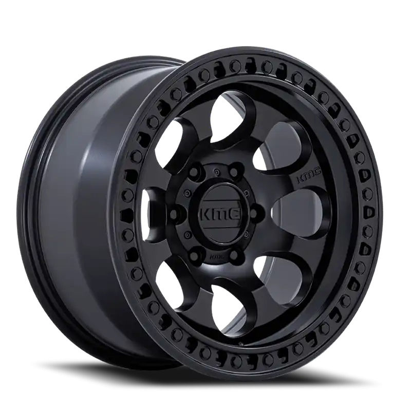 KMC Riot SBL KM550 MX 17x8.5 +10 5x127mm 71.5mm Satin Black Satin Black Lip Low Price