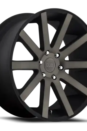 While Supplies Last DUB Shot Calla S121 22x9.5 +20 6x139.7mm 106.1mm Matte Black Double Dark Tint