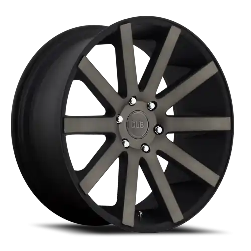 While Supplies Last DUB Shot Calla S121 22x9.5 +20 6x139.7mm 106.1mm Matte Black Double Dark Tint