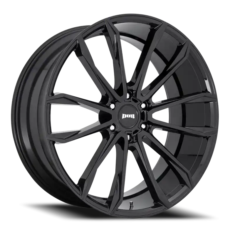 DUB Clout S253 24x10 +30 6x139.7mm 106.1mm Gloss Black Hassle-Free Returns