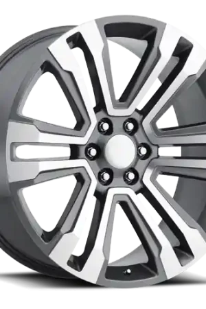 Place Order Factory Reproductions FR 72 2017 GMC Denali Replica GY 22x9 +24 6x139.7mm 78.1mm Gloss Grey Machined Face