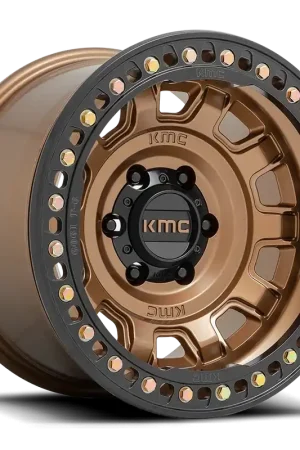 Affordable KMC Tank Beadlock KM236 MB 17x9 -38 5x127mm 71.5mm Matte Bronze