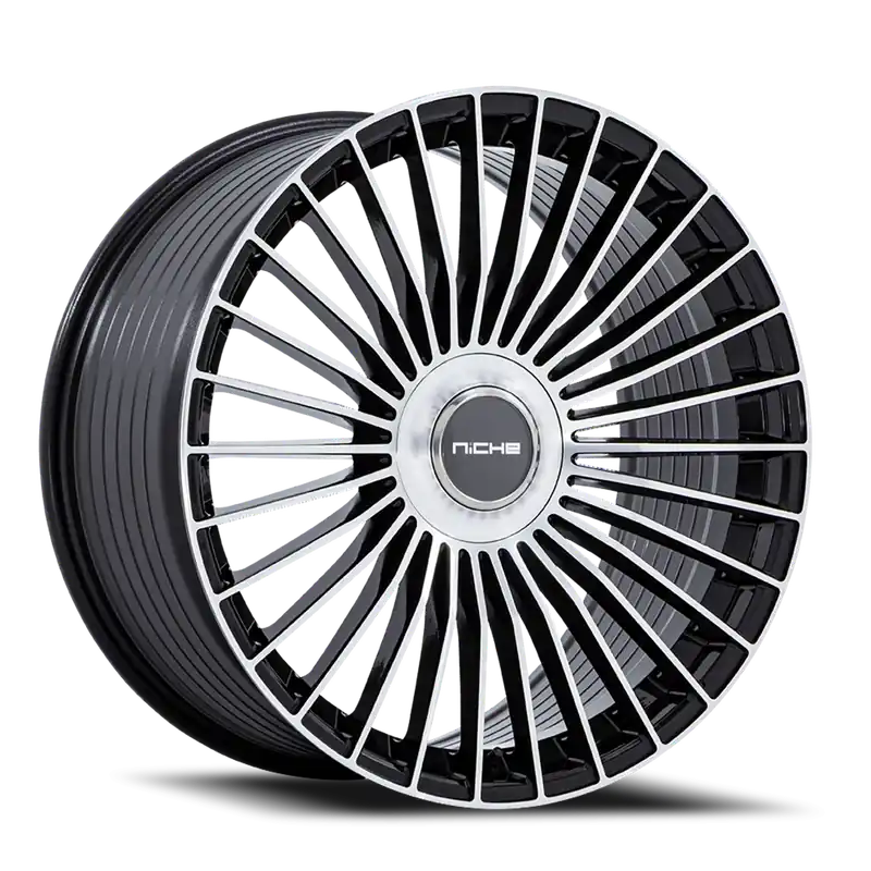 Same Day Shipping Niche Serene NC282 BM 21x10.5 +38 5x112/5x120mm 72.56mm Gloss Black Machined Face