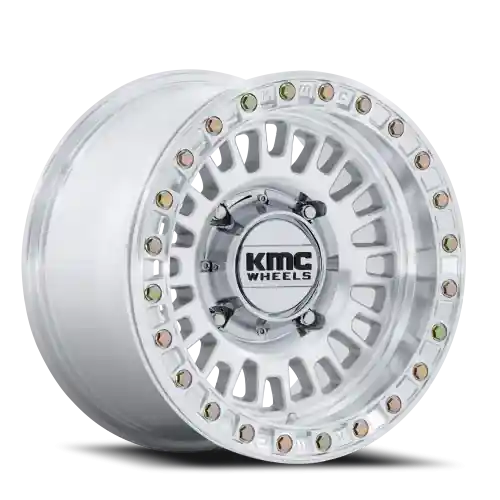 KMC Aztec Beadlock UTV KS242DX 15x7 +38 6x139.7mm 100.3mm Machined Silver Original