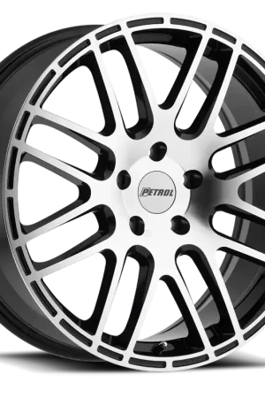 Direct From Factory Petrol P6A GBM 18x8 +40 5x112mm 72.1mm Gloss Black Machined Cut Face
