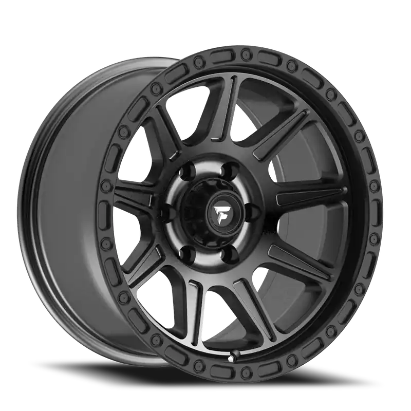 In Demand Fittipaldi Offroad Terra Series FT104AB 17x9 -12 6x139.7mm 106.2mm Satin Anthracite Satin Black Lip