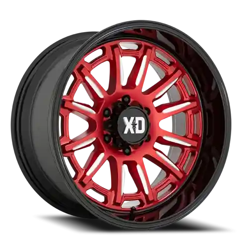XD Series Phoenix XD865 20x10 -18 6x139.7mm 106.1mm Candy Red Milled-Black Lip Best Choice