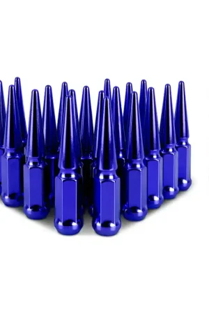 Order Now Mishimoto Steel Spiked Lug Nuts M12x1.5 20pc Set - Blue