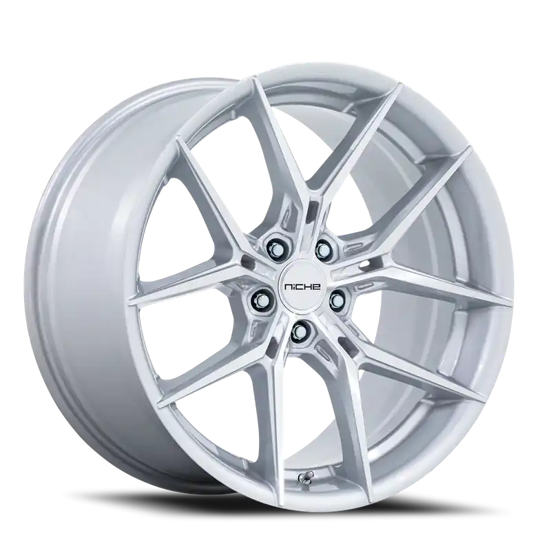Niche Prodigy 5 NC279 SM 19x9.5 +25 5x112mm 66.56mm Silver Machined Face High Quality