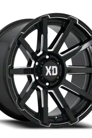 XD Series Outbreak XD847 GB-M 22x10 -18 8x165.1mm 125.5mm Gloss Black Milled Worldwide Shipping