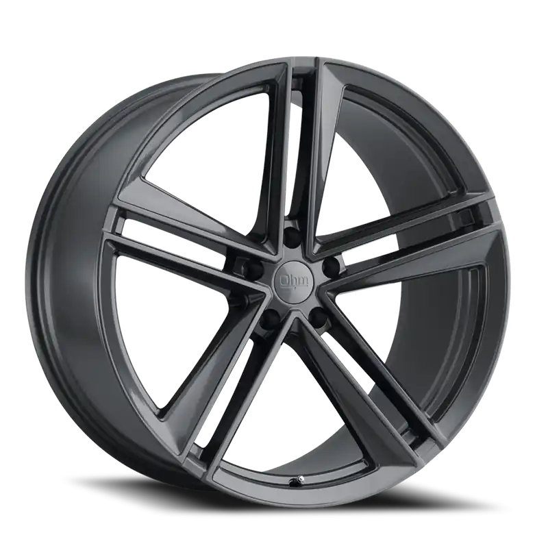 Ohm Lightning GY 22x9 +25 5x120mm 64.1mm Gloss Gunmetal Brand New
