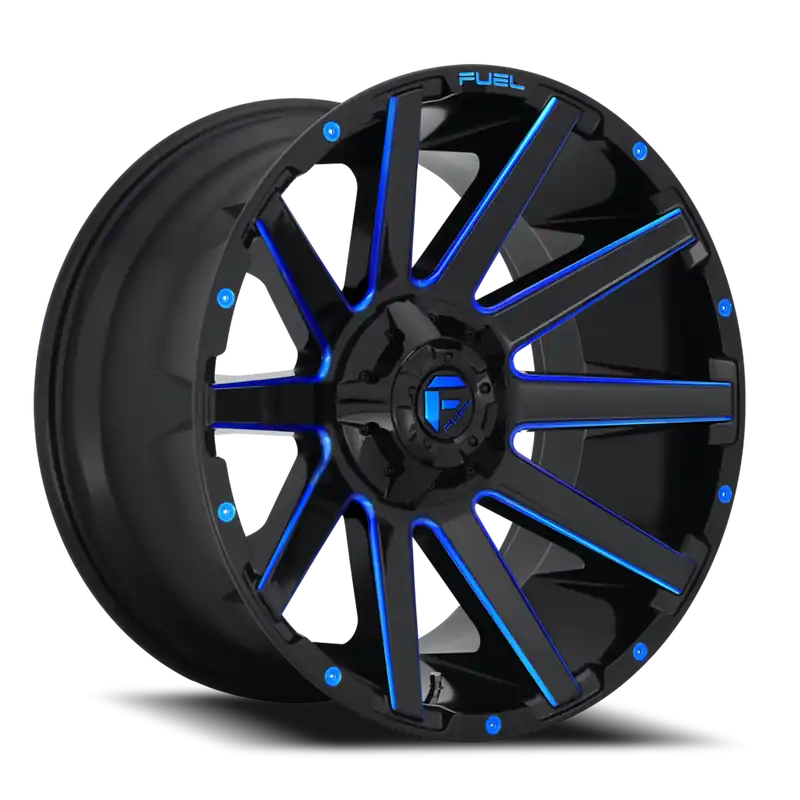 Fuel Contra D644 20x9 +20 6x135/6x139.7mm 106.3mm Gloss Blue Milled Bargain