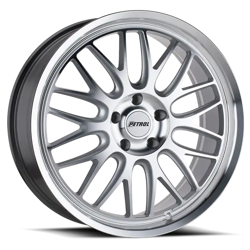 Petrol P4C SL 16x7 +40 5x112mm 66.6mm Silver Machined Face-Machined Lip Order Now