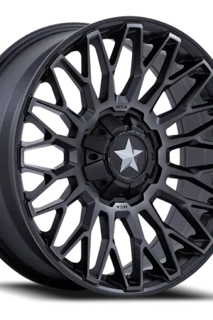 MSA Clubber M50 DT 20x7 +0 5x114.3mm 72.56mm Matte Black Double Dark Tint Free Shipping