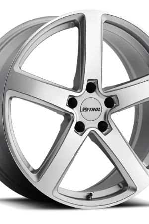 Editor’s Pick Petrol P2A SL 17x8 +40 5x110mm 72.1mm Silver Machined Cut Face