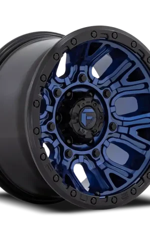 Brand New Fuel Traction D827 17x9 +1 5x127mm 71.5mm Dark Blue Black Ring