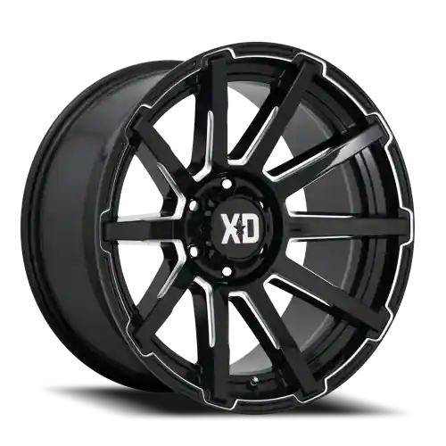 XD Series Outbreak XD847 GB-M 18x9 +12 6x120mm 66.9mm Gloss Black Milled Time-Limited