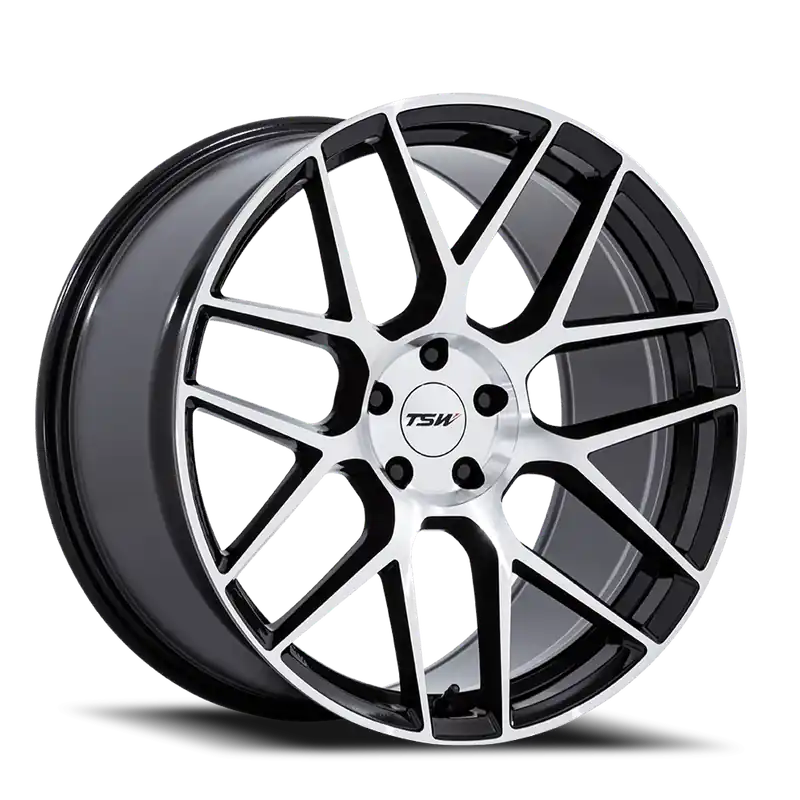 Weekend Sale TSW Lasarthe GBM 18x8.5 +38 5x100mm 72.56mm Gloss Black Machined