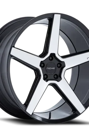 Niche Modena NC283BD 22x10.5 +18 5x115mm 72.56mm Gloss Black Machined Face Reduced Price