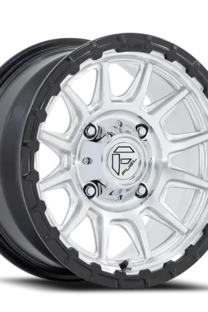 Shop Now Fuel Piston UTV FV866SB 15x7 +38 4x156mm 115.1mm Machined Hyper Silver Machined Face-Matte Black Lip