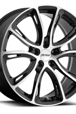 Petrol P5A GBM 19x8 +40 5x110mm 72.1mm Gloss Black Machined Cut Face Must Have