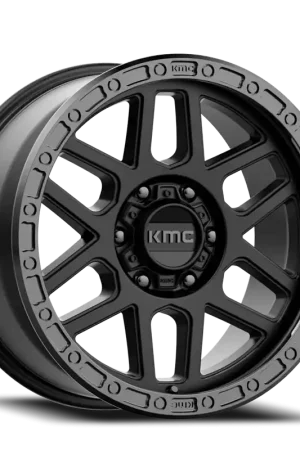 KMC Mesa KM544 SB 18x9 +18 6x120mm 66.9mm Satin Black Gloss Black Lip Worldwide Shipping