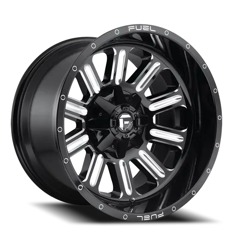 Deal Fuel Hardline D620 18x9 +2 6x135/6x139.7mm 106.1mm Gloss Black Milled