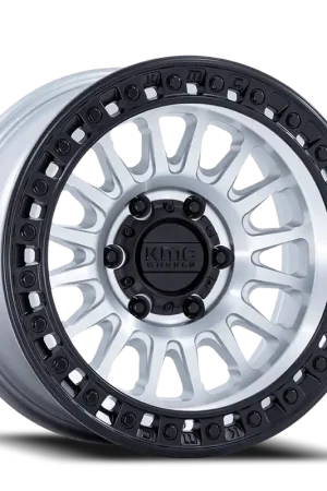 Direct From Factory KMC IMS KM552 DB 17x8.5 -10 6x139.7mm 106.1mm Machined Silver Matte Black Lip
