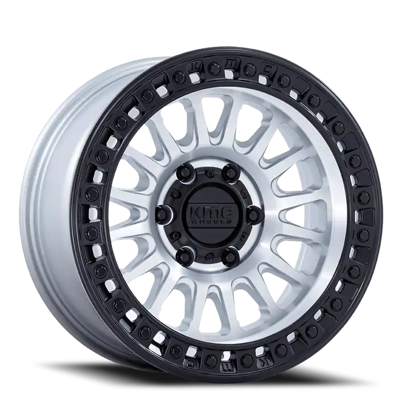 Direct From Factory KMC IMS KM552 DB 17x8.5 -10 6x139.7mm 106.1mm Machined Silver Matte Black Lip