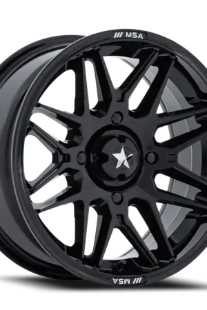 Premium MSA Radar UTV M52 BX 14x7 -47 4x137mm 96mm Gloss Black